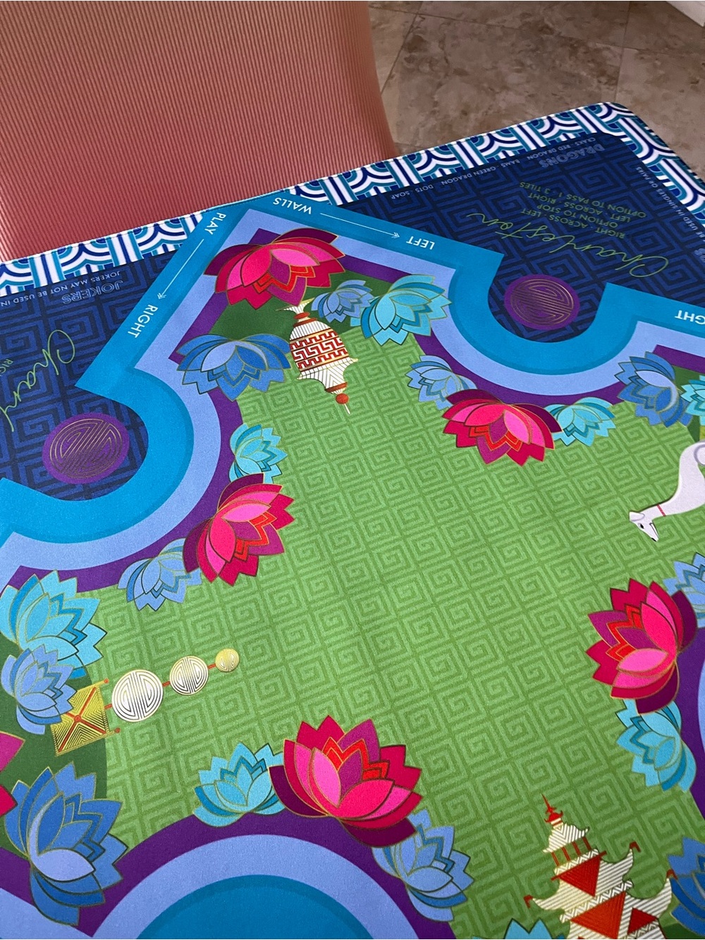 NWT Jonathan Adler Mahjong Mat with Matching Canvas Carrying Bag Tote - Picture 5 of 12